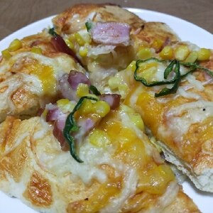 ＊鶏肉おかず利用♪HM照り焼きチキンピザ＊